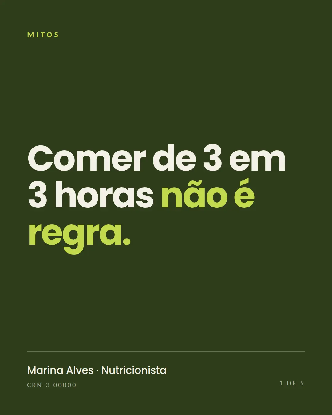 Capa de carrossel produzida para uma nutricionista