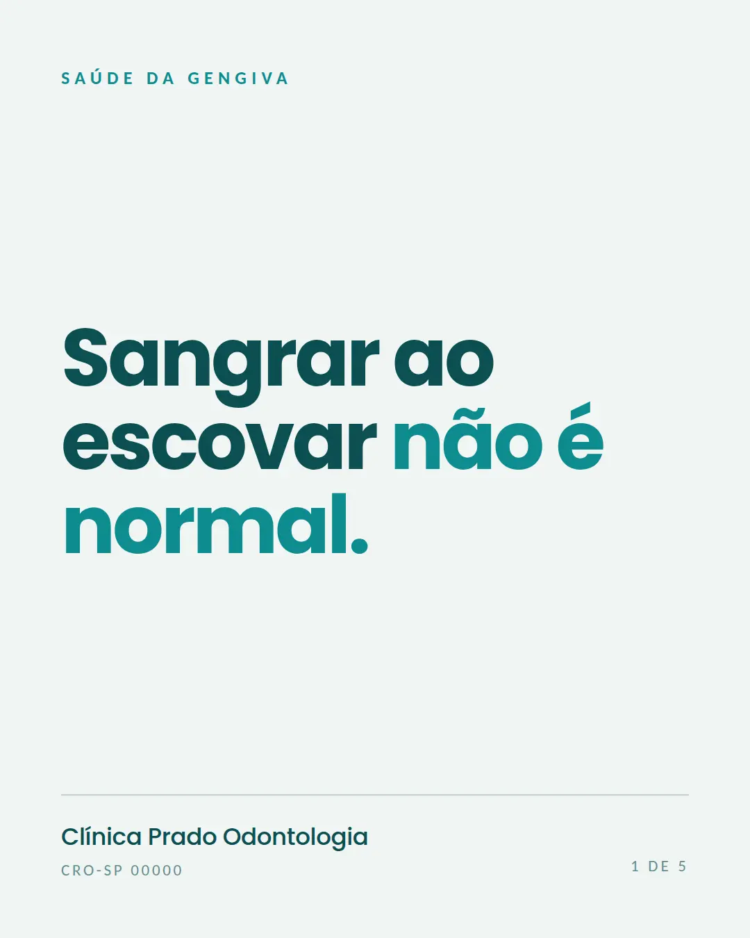 Capa de carrossel produzida para uma clínica de odontologia